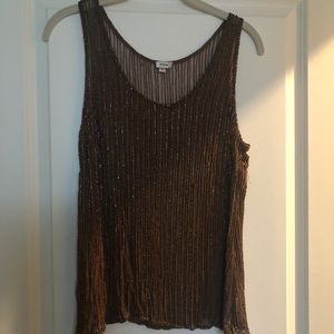 NWT Anthropologie Bronze Studded Cami